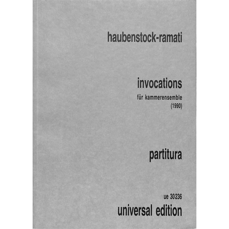 Titelbild für UE 30236 - INVOCATIONS FUER KAMMERENSEMBLE (1990)