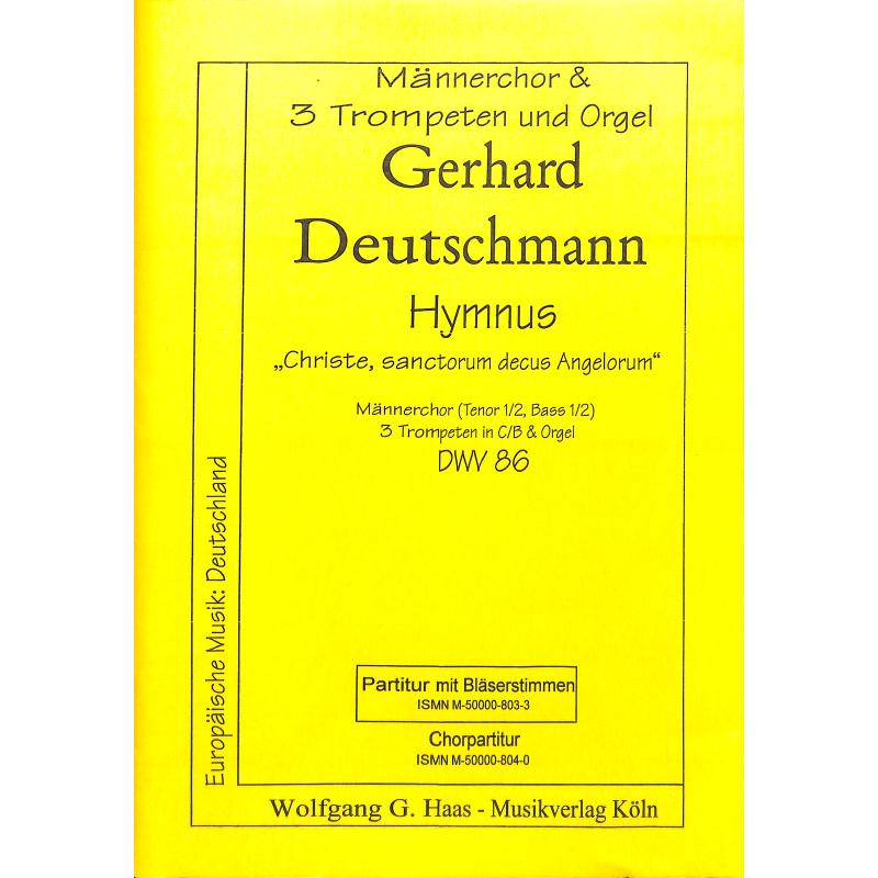 Titelbild für HAAS 803-3 - HYMNUS (CHRISTE SANCTORUM DECUS ANGELORUM) DWV 86