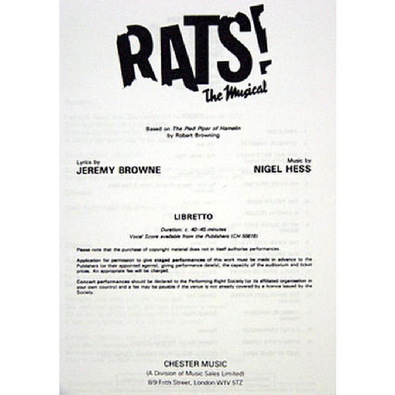 Titelbild für CH 57612 - RATS - THE MUSICAL