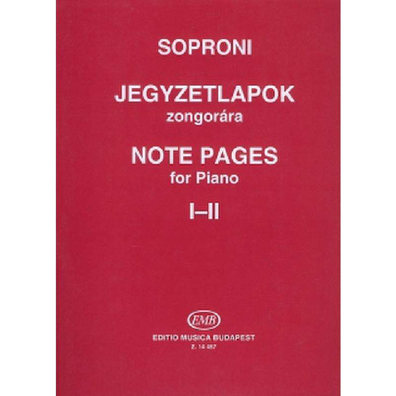 Titelbild für EMB 14457 - NOTE PAGES 1-2