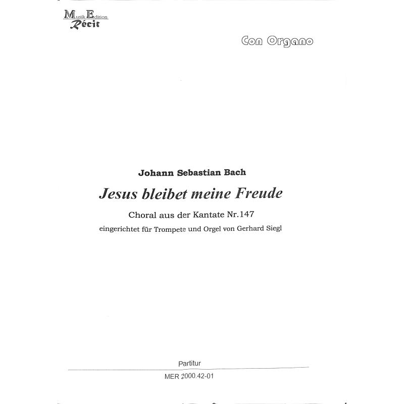 Titelbild für RECIT 2000-42-01 - JESUS BLEIBET MEINE FREUDE (KANTATE BWV 147)