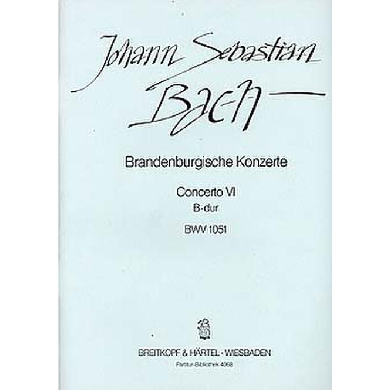 Titelbild für EBPB 4068 - BRANDENBURGISCHES KONZERT 6 B-DUR BWV 1051