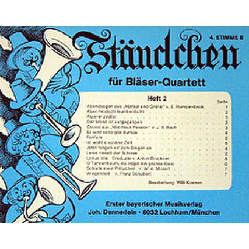 Titelbild für DENN 2002-B4 - STAENDCHEN 2 FUER BLAESERQUARTETT