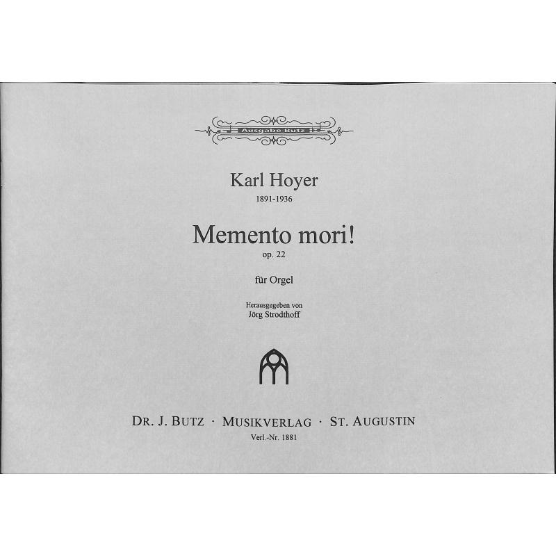 Titelbild für BUTZ 1881 - MEMENTO MORI OP 22