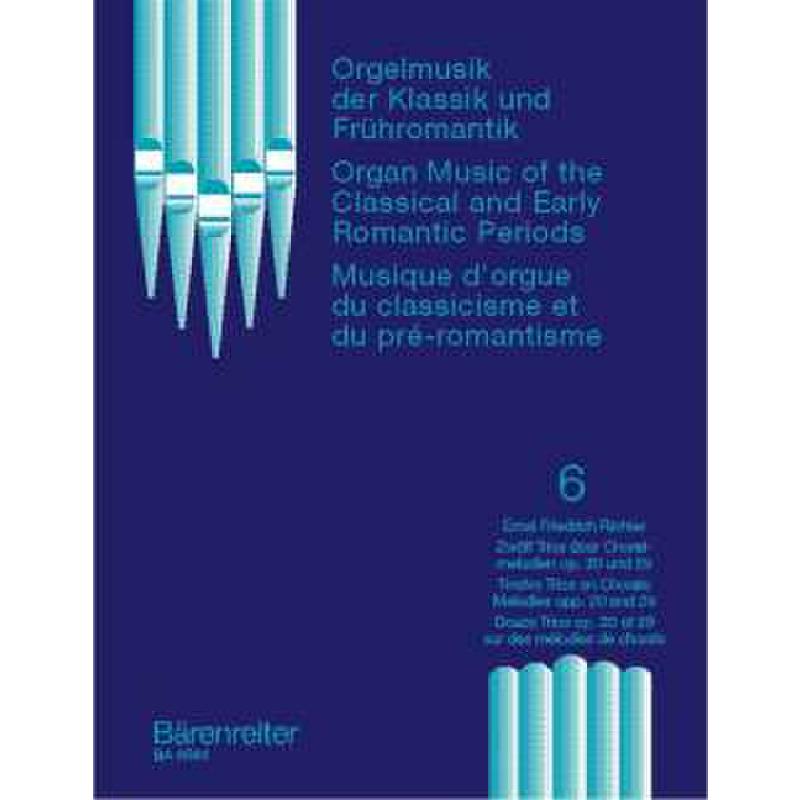 Titelbild für BA 6564 - 12 TRIOS UEBER CHORALMELODIEN OP 20 OP 29