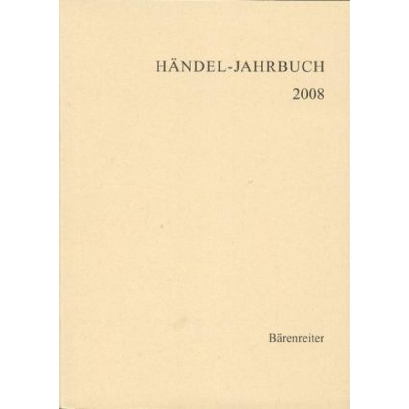 Titelbild für BABVK 1448 - HAENDEL JAHRBUCH 2008