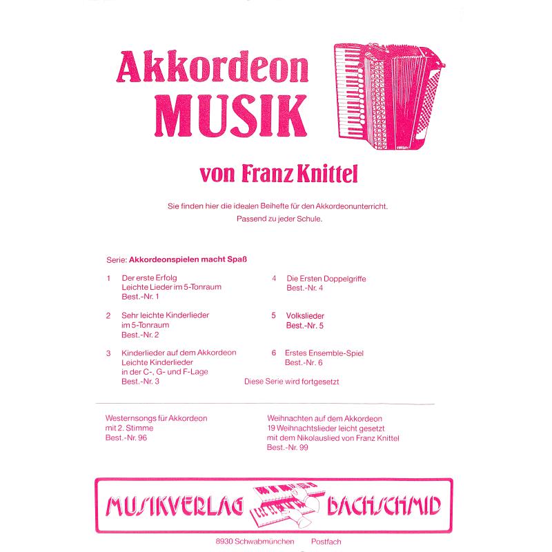 Notenbild für BS 6 - AKKORDEONSPIELEN MACHT SPASS 6