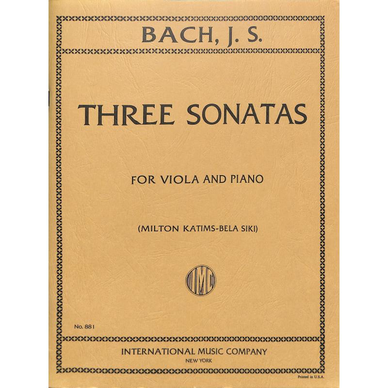 Titelbild für IMC 881 - 3 SONATEN BWV 1027-1029 - VDG C