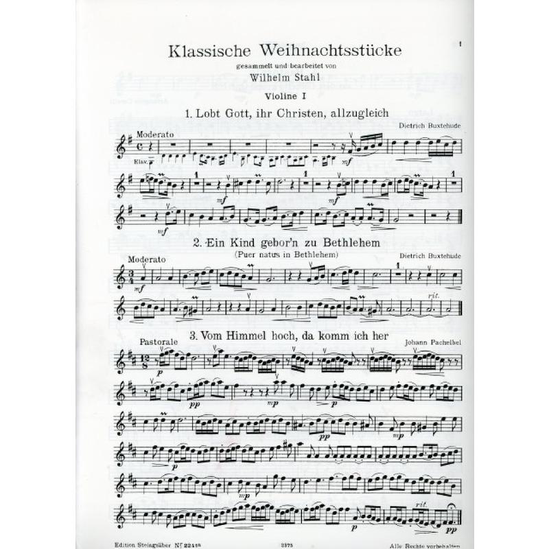 Titelbild für STEIN 2241A - KLASSISCHE WEIHNACHTSSTUECKE