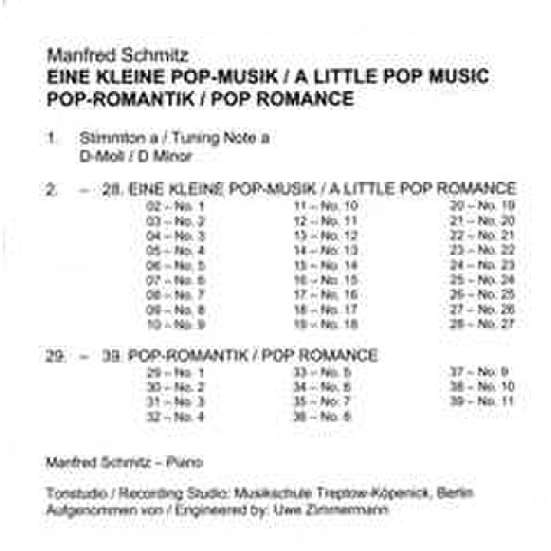 Titelbild für AMA 626632 - EINE KLEINE POP MUSIK + POP ROMANTIK