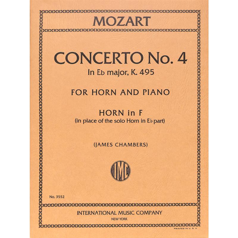 Titelbild für IMC 3552 - KONZERT 4 ES-DUR KV 495