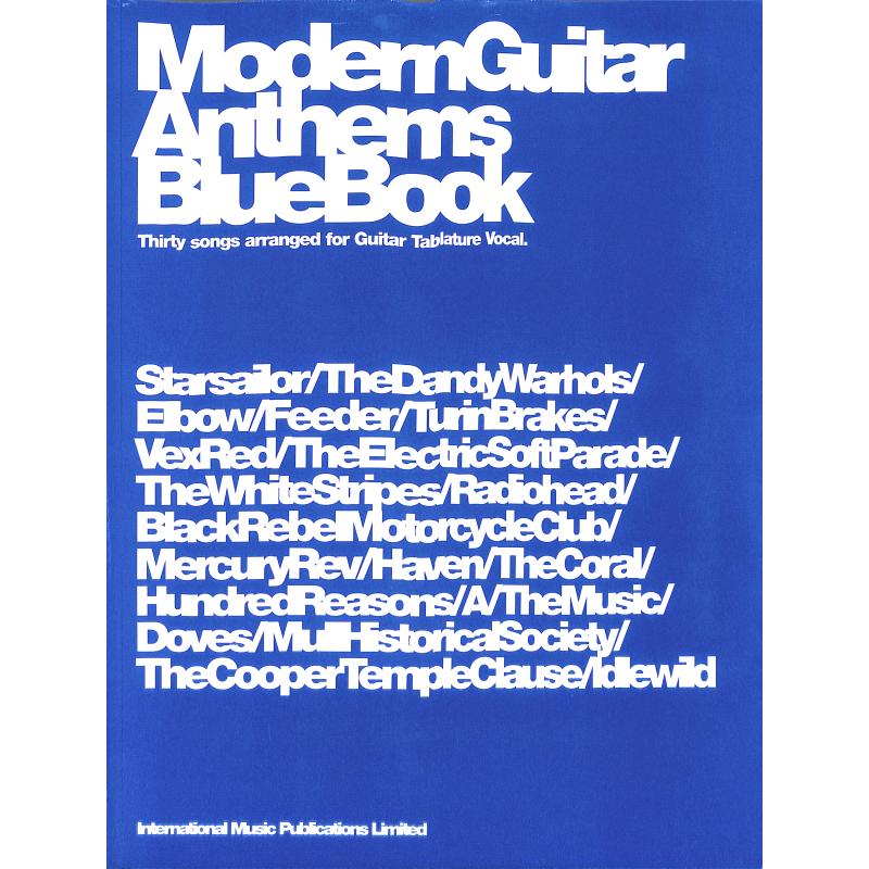 Titelbild für IM 9705A - MODERN GUITAR ANTHEMS BLUE BOOK