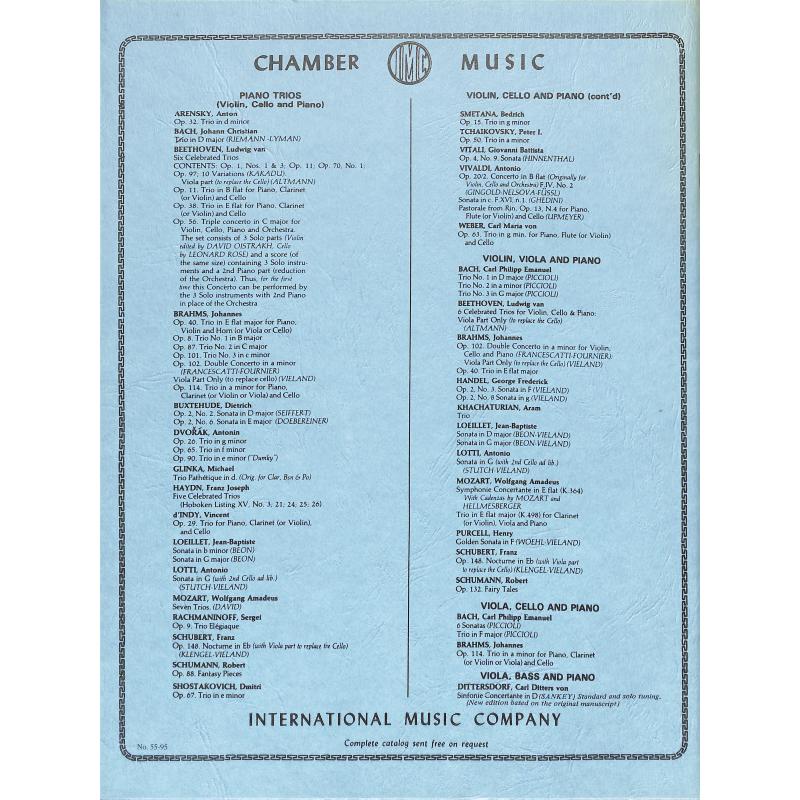 Notenbild für IMC 2206 - TRIO 1 D-DUR