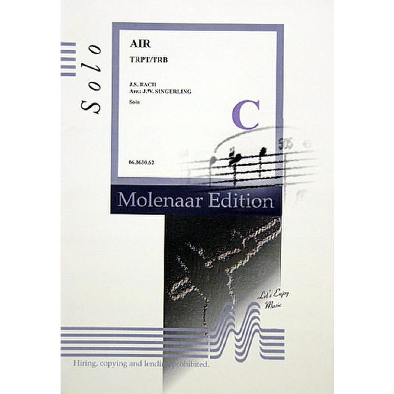 Titelbild für MOLE 06063062 - AIR (ORCHESTERSUITE 3 D-DUR BWV 1068)