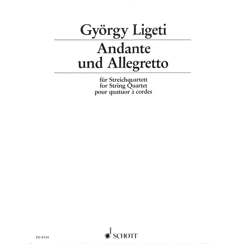 Titelbild für ED 8334 - ANDANTE + ALLEGRO