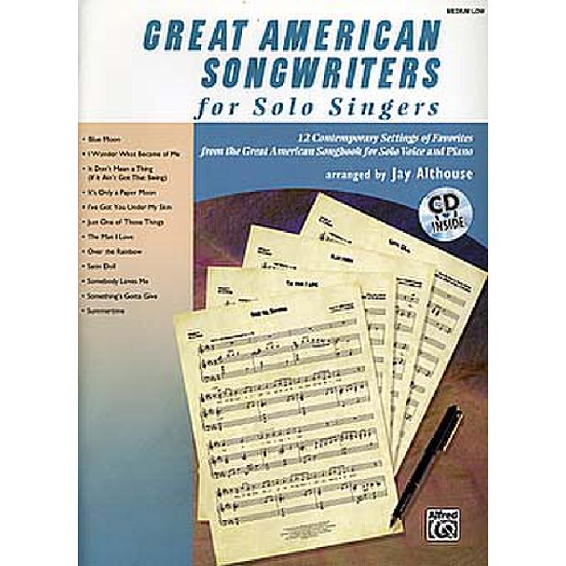 Titelbild für ALF 31238 - GREAT AMERICAN SONGWRITERS FOR SOLO SINGERS (MEDIUM LOW)