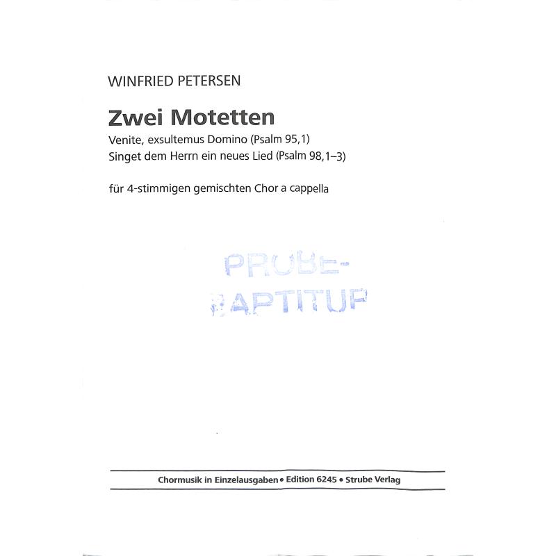 Titelbild für VS 6245 - 2 MOTETTEN