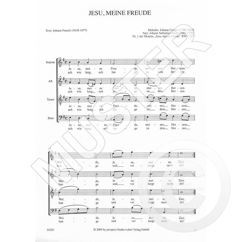 Titelbild für PROSPECT 55221 - JESU MEINE FREUDE BWV 227