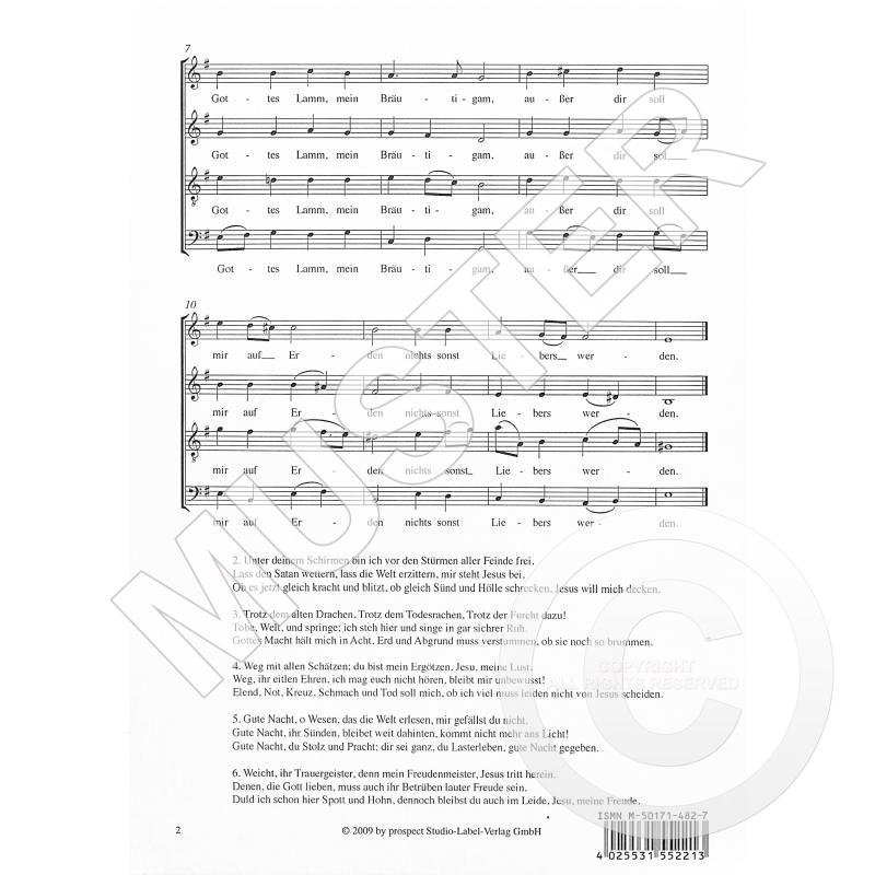 Notenbild für PROSPECT 55221 - JESU MEINE FREUDE BWV 227