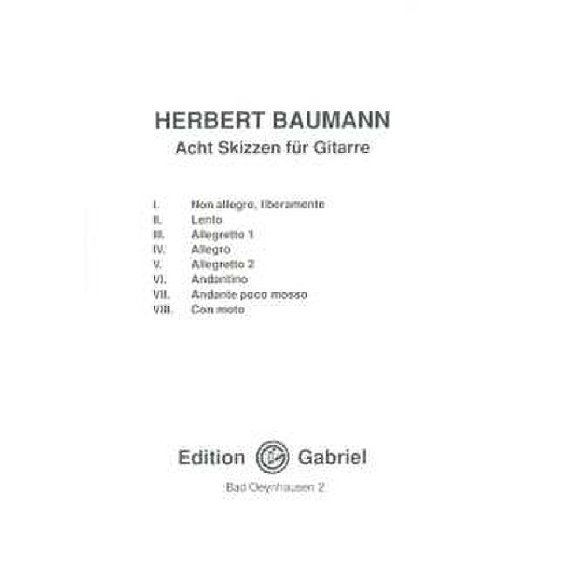 Titelbild für GABRIEL 5148128 - 8 SKIZZEN