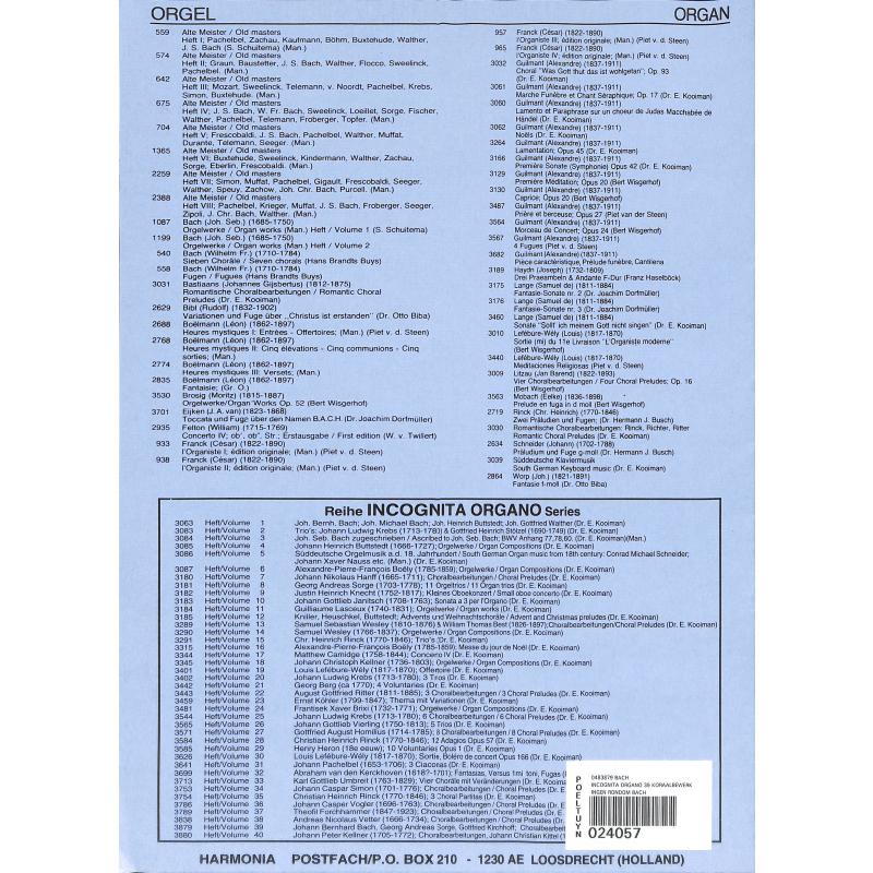 Notenbild für HU 3879 - CHORALBEARBEITUNGEN UM J S BACH