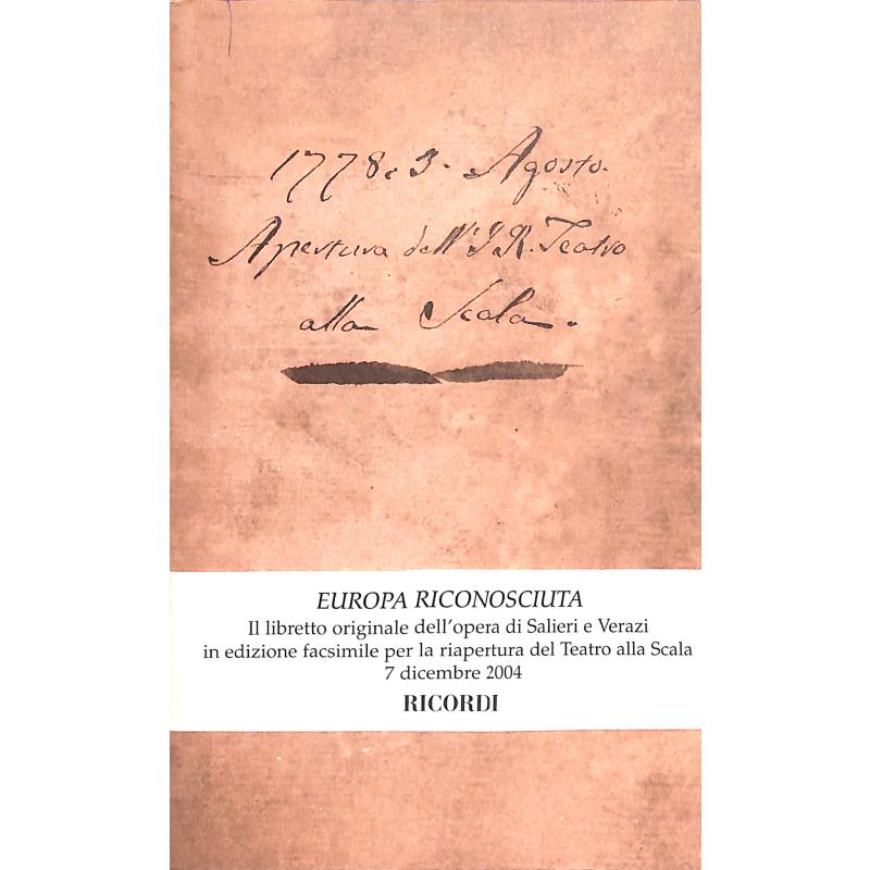 Titelbild für NR 139341 - EUROPA RICONOSCIUTA