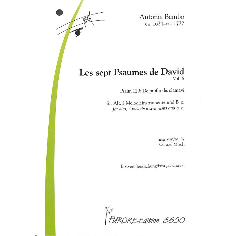 Titelbild für FUE 665 - LES SEPT PSAUMES DE DAVID VOL 6