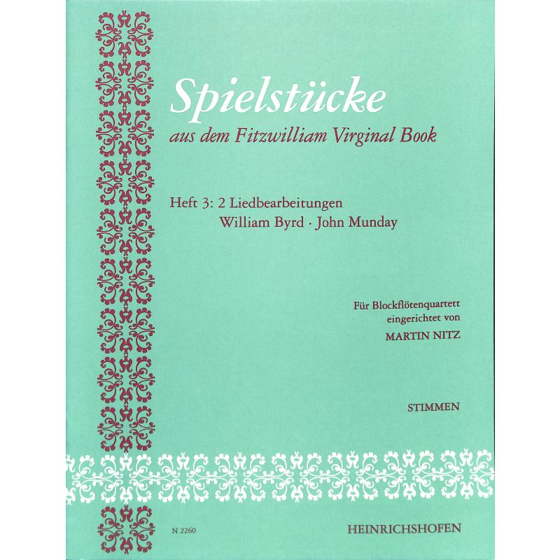 Titelbild für N 2260 - SPIELSTUECKE 3 AUS DEM FITZWILLIAM VIRGINAL BOOK