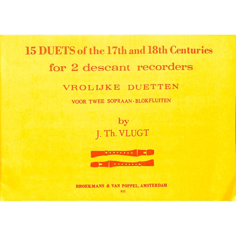Titelbild für BVP 800 - 15 DUETS OF THE 17TH AND 18TH CENTURIES