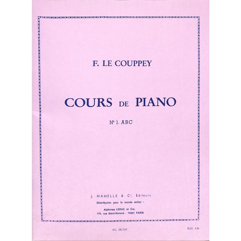 Titelbild für AL 26747 - COURS DE PIANO 1