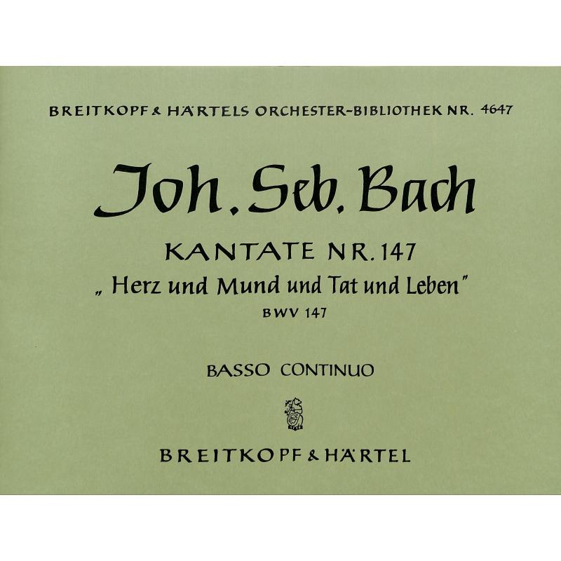 Titelbild für EBOB 4647-ORG - KANTATE 147 HERZ UND MUND UND TAT UND LEBEN BWV 147