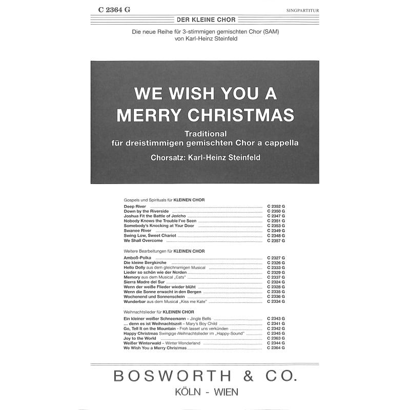 Titelbild für BOE -C2364G - WE WISH YOU A MERRY CHRISTMAS
