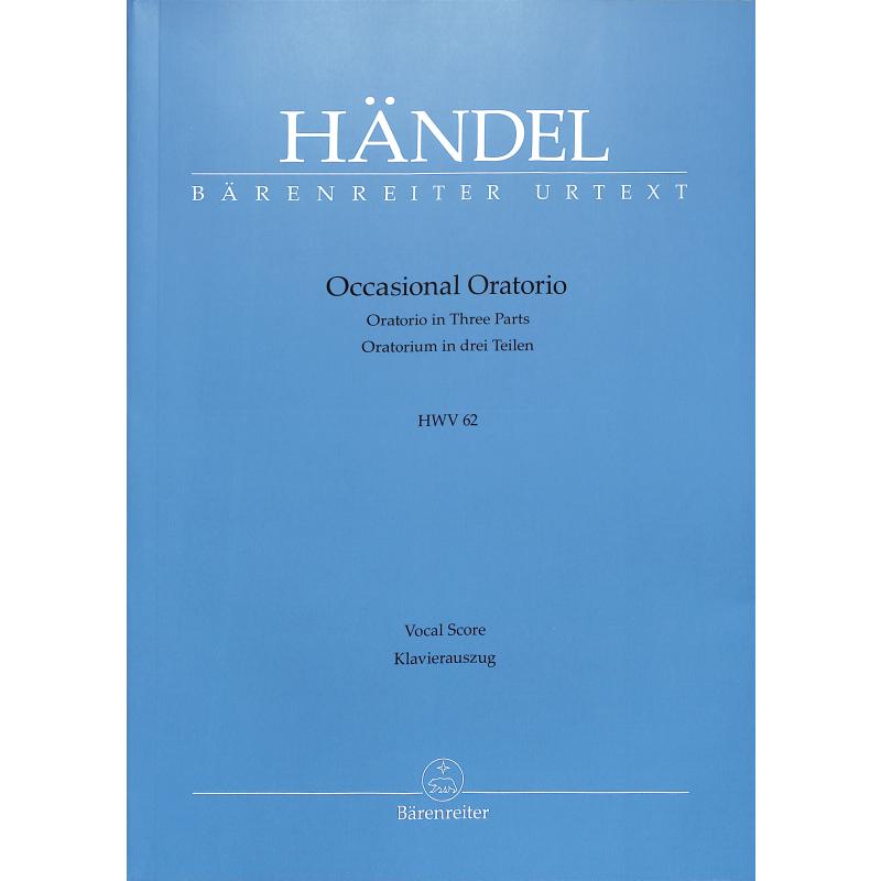 Titelbild für BA 4089-90 - Occasional Oratorio HWV 62 - Oratorium in 3 Teilen