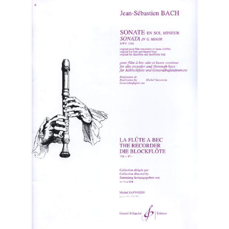 Titelbild für BILL 8168 - SONATE G-MOLL BWV 1034 FUER FL BC