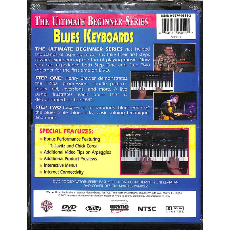 Notenbild für DVD 905011 - BLUES KEYBOARDS