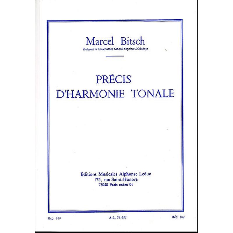 Titelbild für AL 21681 - PRECIS D'HARMONIE TONALE
