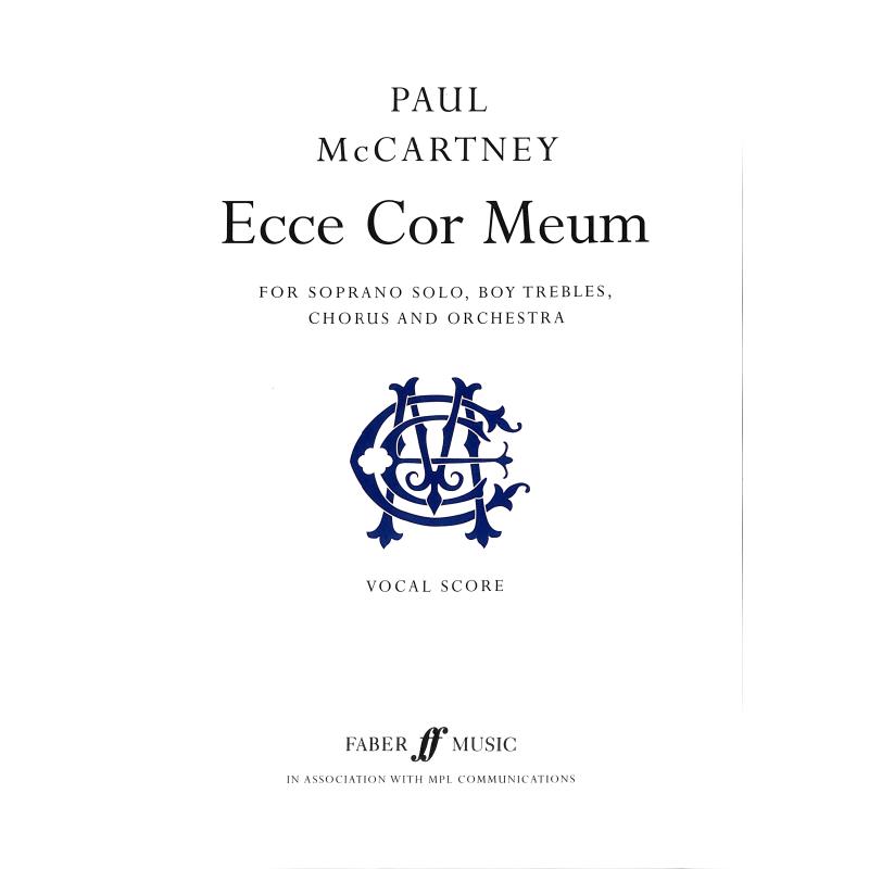 Titelbild für ISBN 0-571-52947-X - ECCE COR MEUM