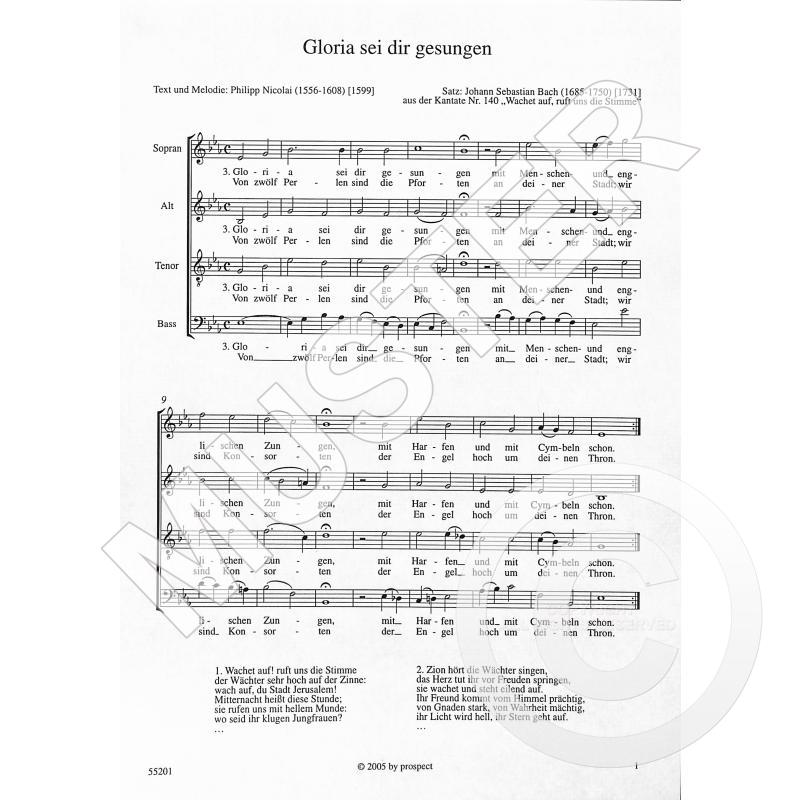Titelbild für PROSPECT 55201 - GLORIA SEI DIR GESUNGEN (AUS KANTATE BWV 140)