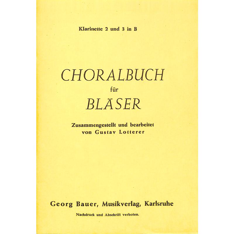 Titelbild für BAU 139-KLAR2 - CHORALBUCH FUER BLAESER