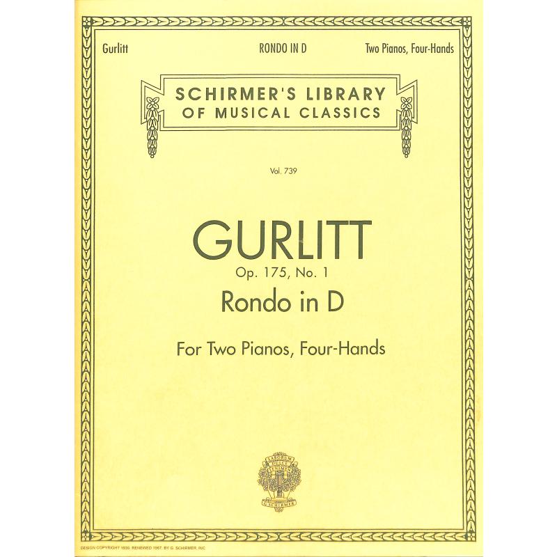 Titelbild für GS 25610 - RONDO D-DUR OP 175 NR 1