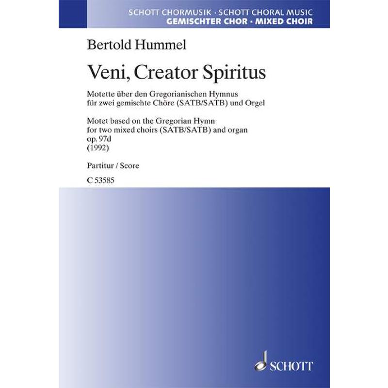 Titelbild für C 53585 - VENI CREATOR SPIRITUS OP 97D (1992)