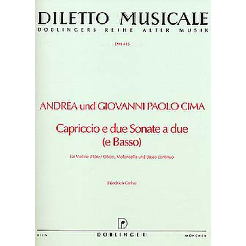 Titelbild für DM 415 - CAPRICCIO E DUE SONATE A 2