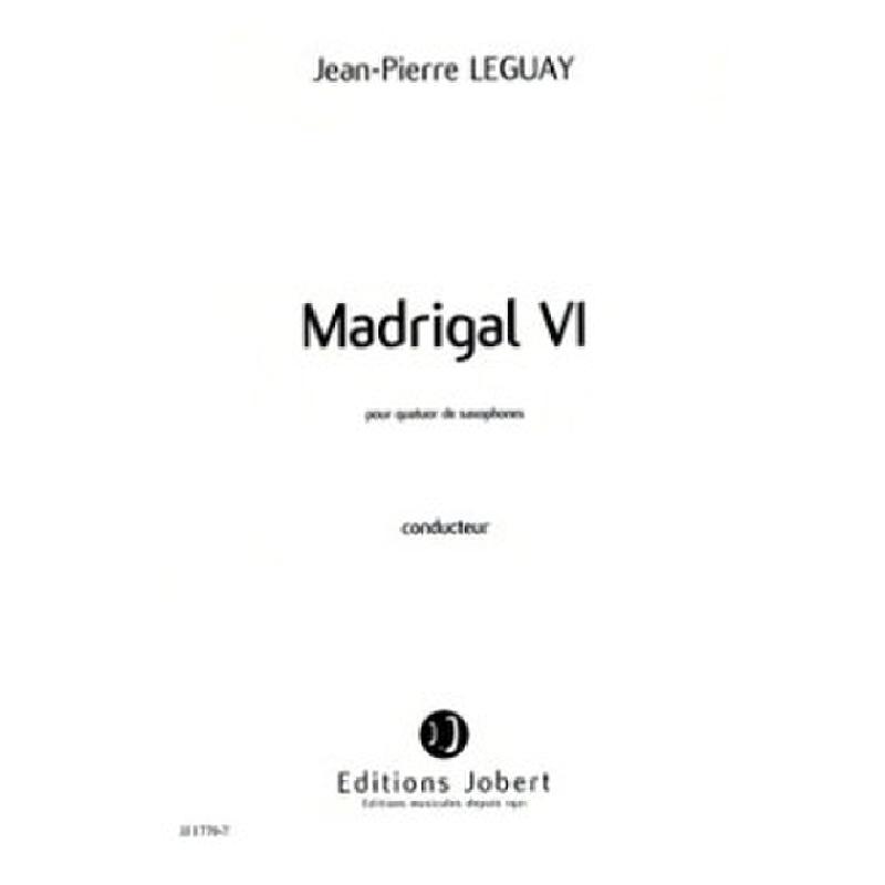 Titelbild für JOBERT 1770-7 - MADRIGAL 6