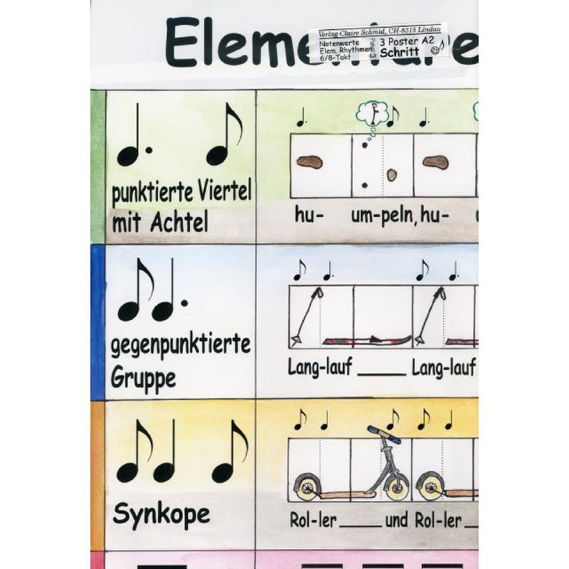 Titelbild für CLAIRE WANDPOSTER3 - POSTER MIT RHYTHMUSSPRACHE SCHRITT GE HE
