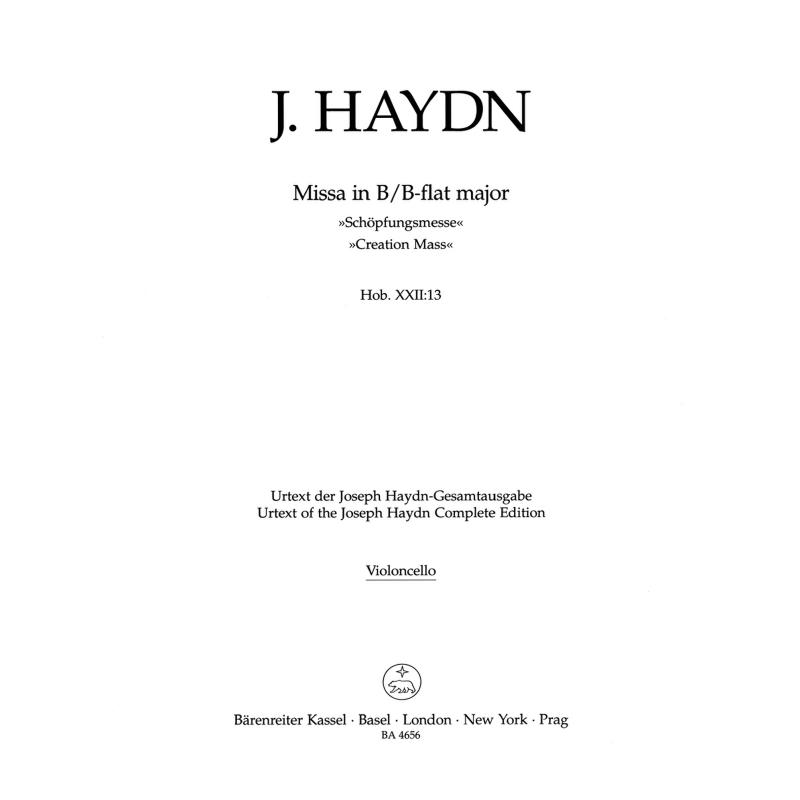 Titelbild für BA 4656-82 - Missa B-Dur Hob 22/13 (Schöpfungsmesse)