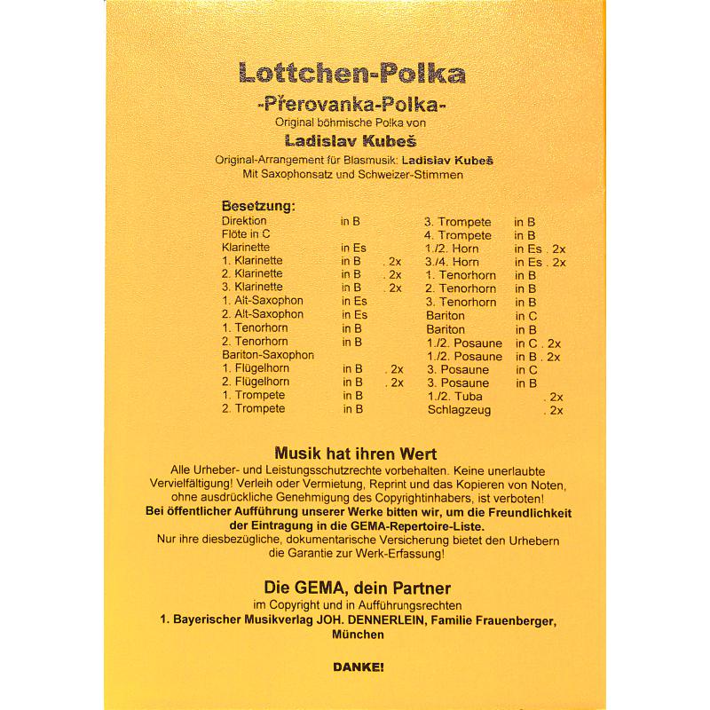 Notenbild für DENN 2600 - LOTTCHEN POLKA (PREROVANKA POLKA)