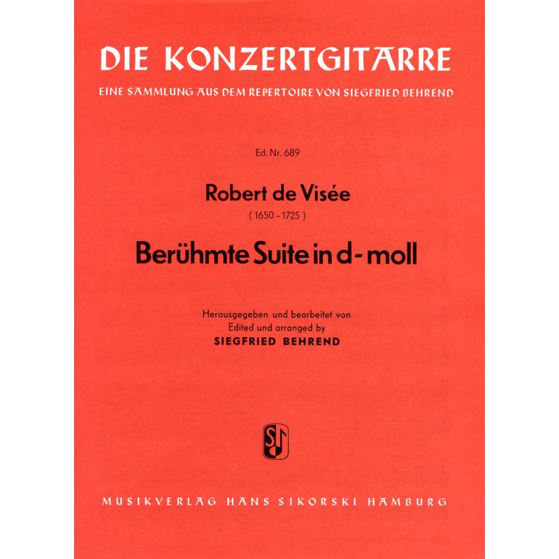 Notenbild für SIK 689 - SUITE D-MOLL