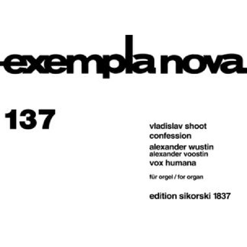 Titelbild für SIK 1837 - CONFESSION - VOX HUMANA