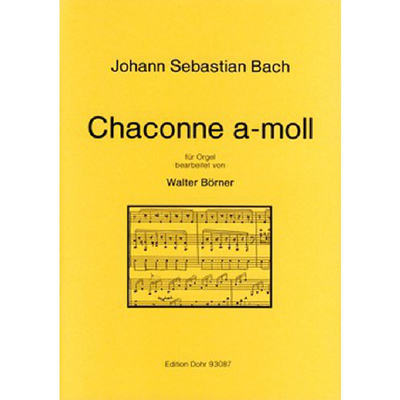 Titelbild für DOHR 93087 - CHACONNE A-MOLL (BWV 1004)
