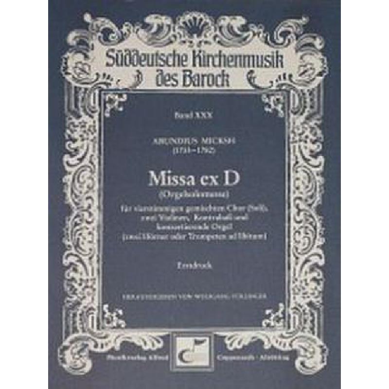 Titelbild für COPP 11030-01 - MISSA EX D - ORGELSOLOMESSE